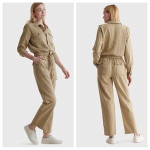 Lucky Brand Out Of Town Jumpsuit Khaki, Sz Small